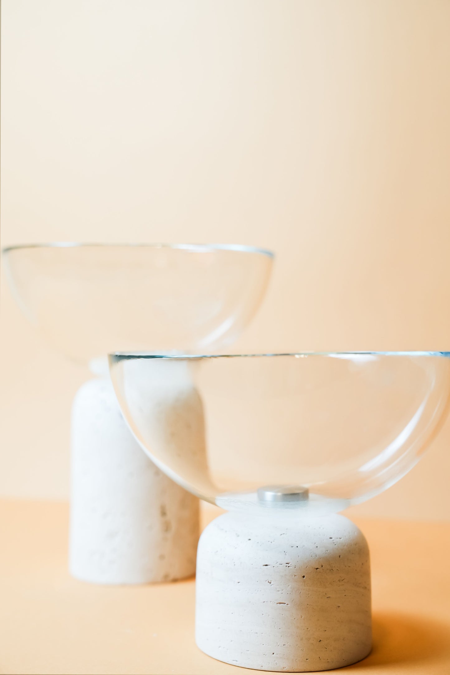 Travertine Glass Bowl Stand (Small)