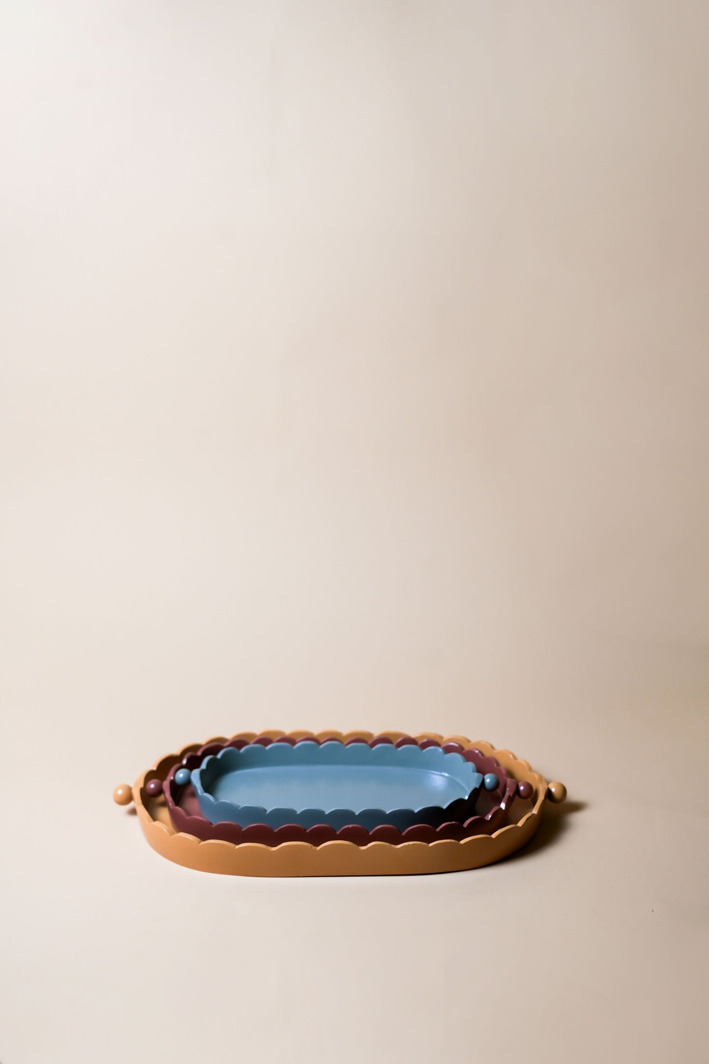 SCALLOPED Tray Set 3 Pcs