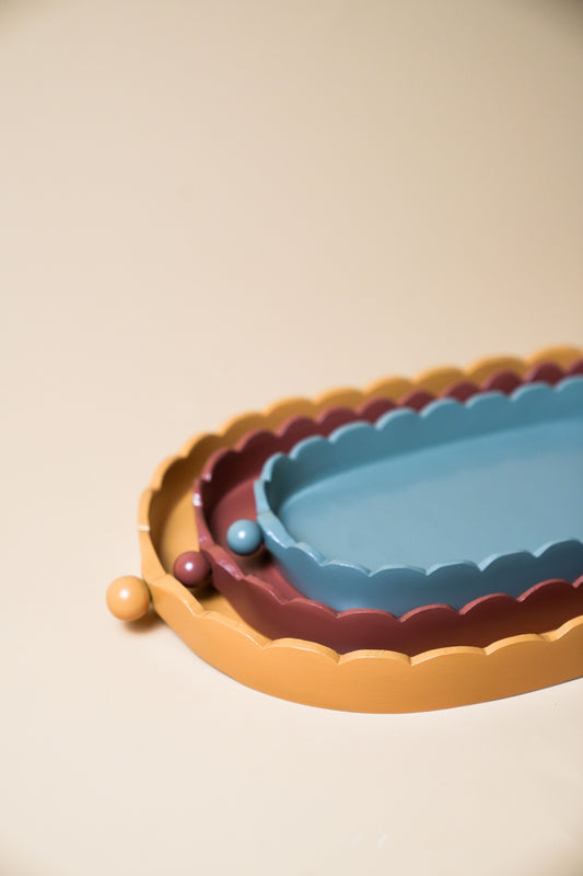 SCALLOPED Tray Set 3 Pcs