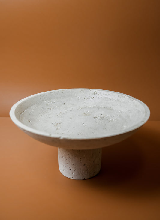 Travertine Bowl Stand